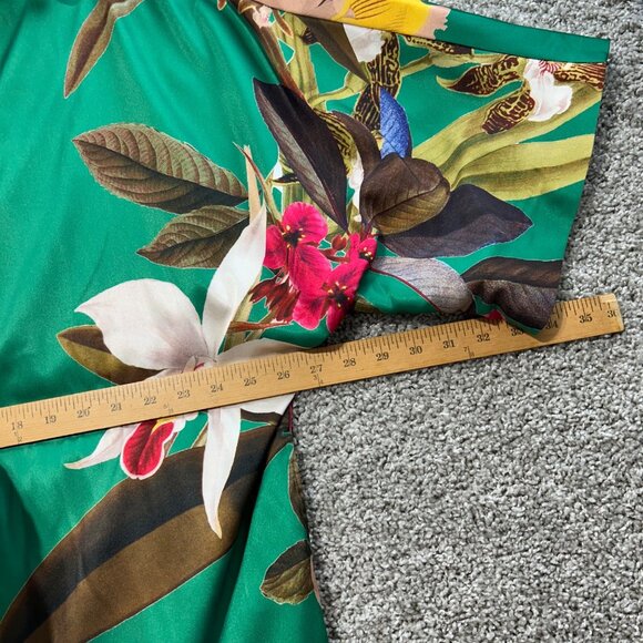 Chicos Tropical Emerald Floral Kimono Wrap L/XL Polyester Womens Lightweight Cov - Picture 9 of 13